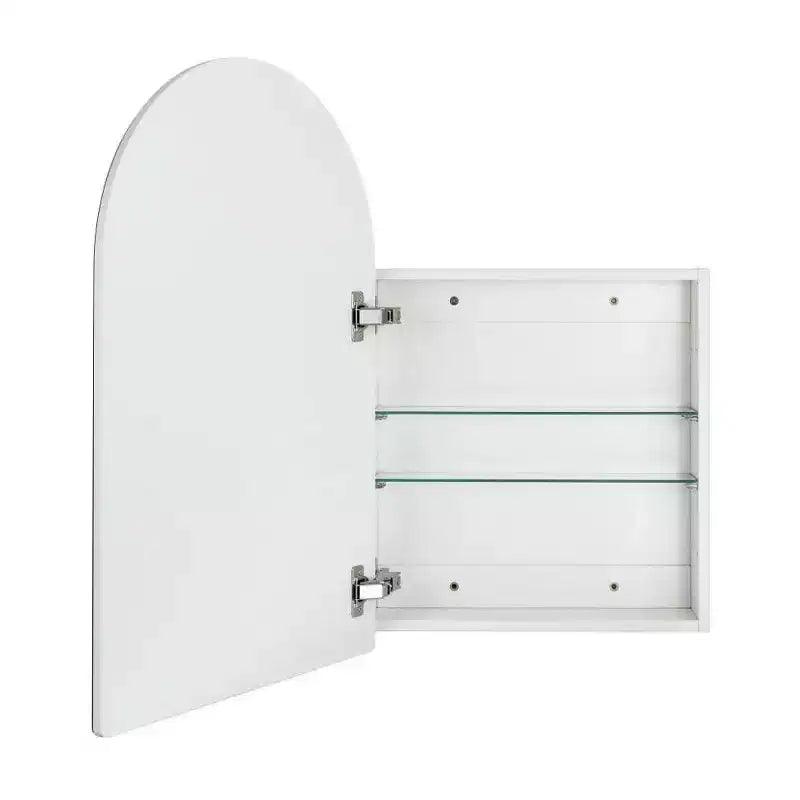 TEHOME Arched Recess and Surface Mount Frameless Medicine Cabinet with Mirror