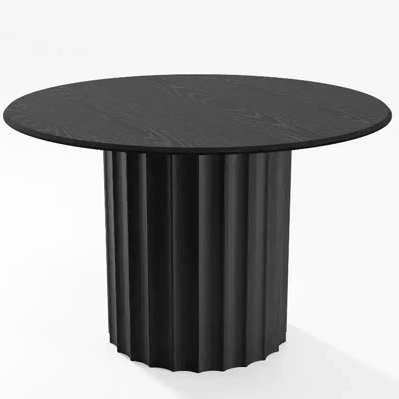 Dovelina Round Dining Table Mid-Century Dining Room Table with Designer Table Base