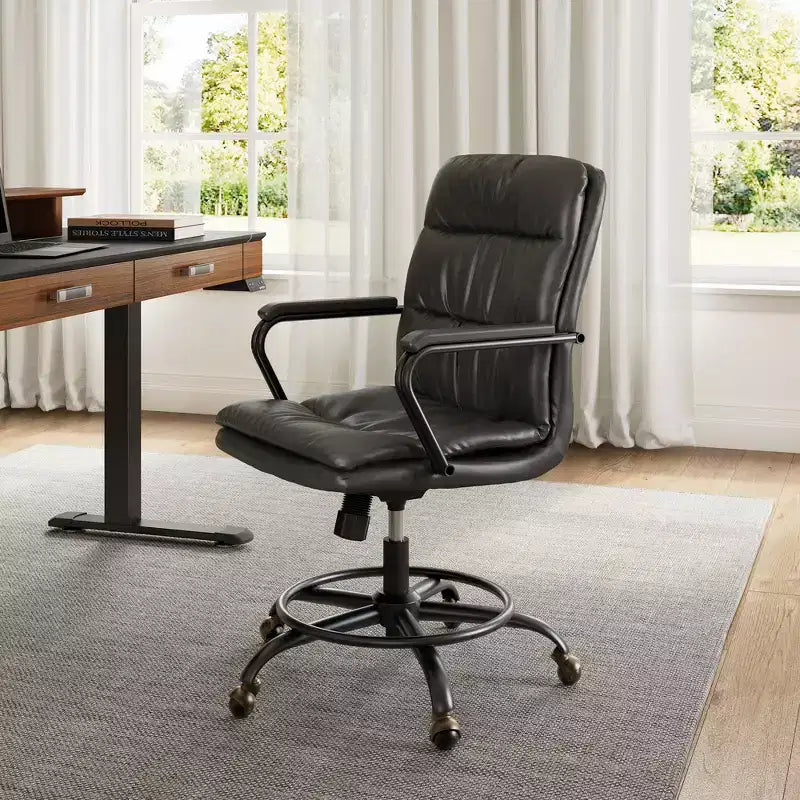 EUREKA ERGONOMIC Regal, PU Leather Office Chair,21.85 D x 24.41 W x 36.61-39.96 H
