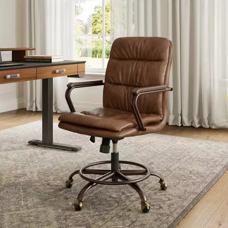 EUREKA ERGONOMIC Regal, PU Leather Office Chair,21.85 D x 24.41 W x 36.61-39.96 H