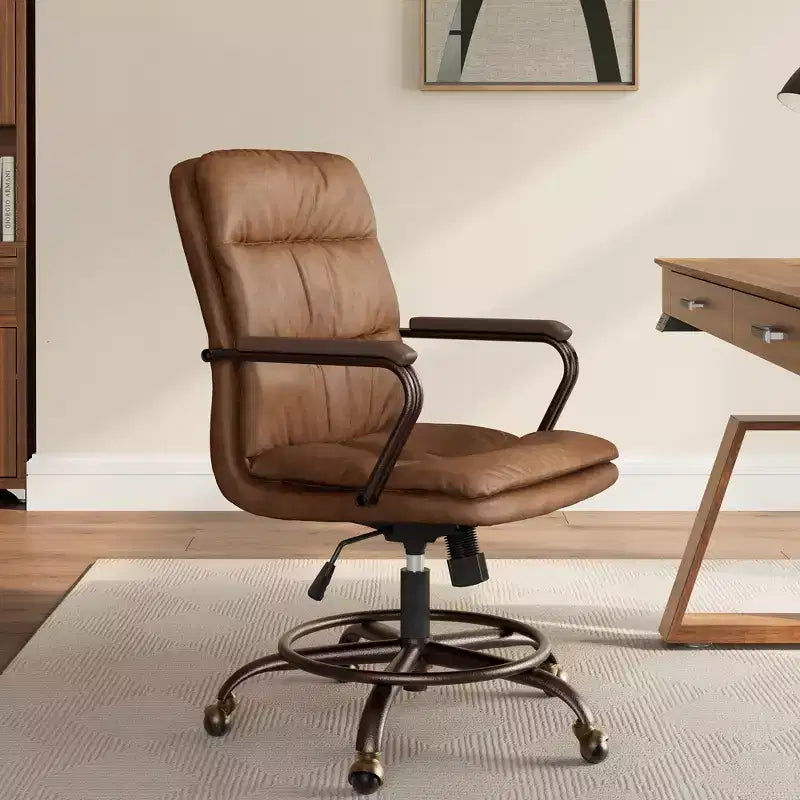 EUREKA ERGONOMIC Regal, PU Leather Office Chair,21.85 D x 24.41 W x 36.61-39.96 H