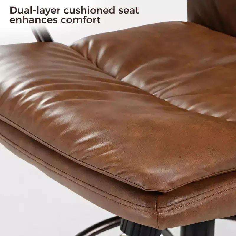EUREKA ERGONOMIC Regal, PU Leather Office Chair,21.85 D x 24.41 W x 36.61-39.96 H