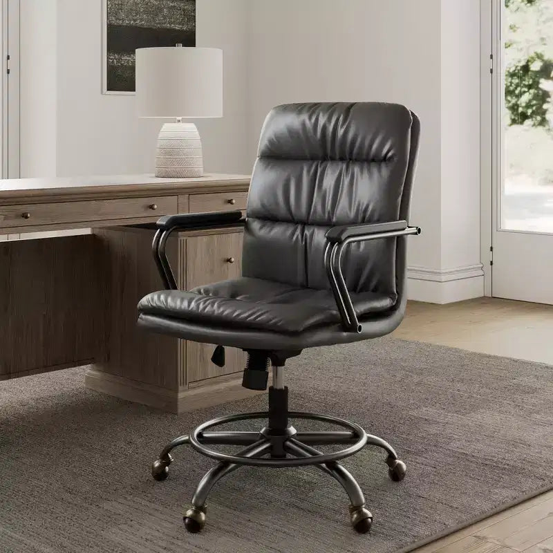 EUREKA ERGONOMIC Regal, PU Leather Office Chair,21.85 D x 24.41 W x 36.61-39.96 H