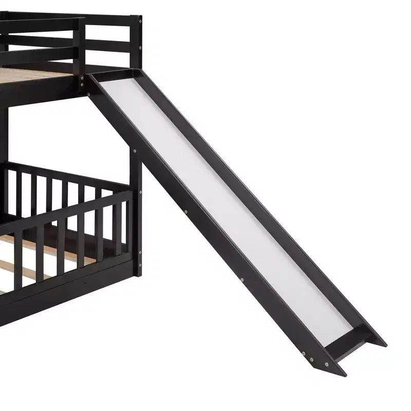 Twin Over Twin Bunk Bed with Slide and Ladder - ModernLuxe
