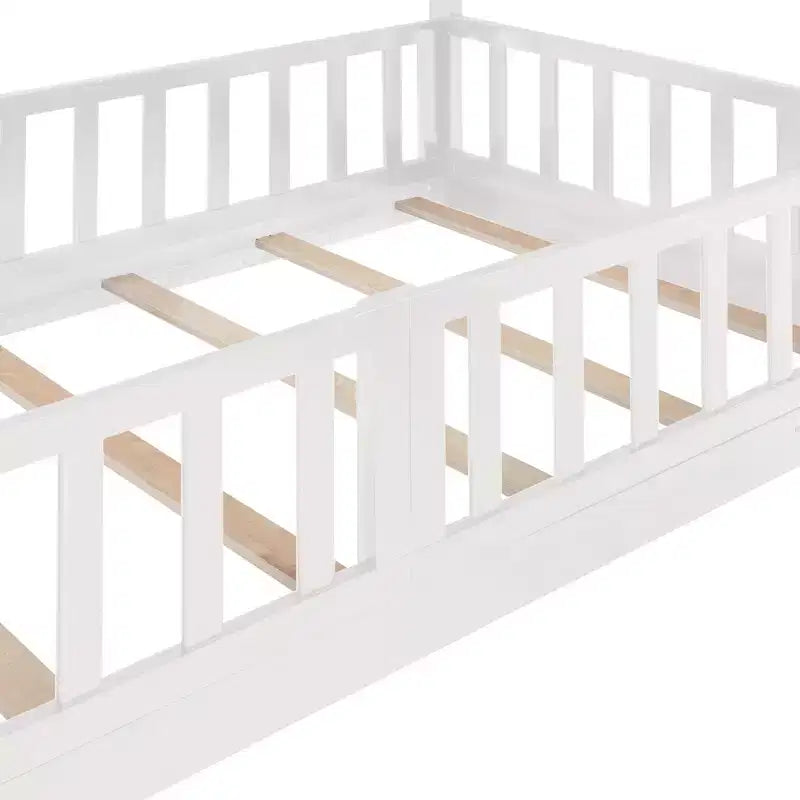 Twin Over Twin Bunk Bed with Slide and Ladder - ModernLuxe