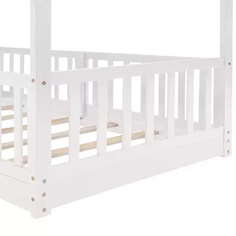 Twin Over Twin Bunk Bed with Slide and Ladder - ModernLuxe