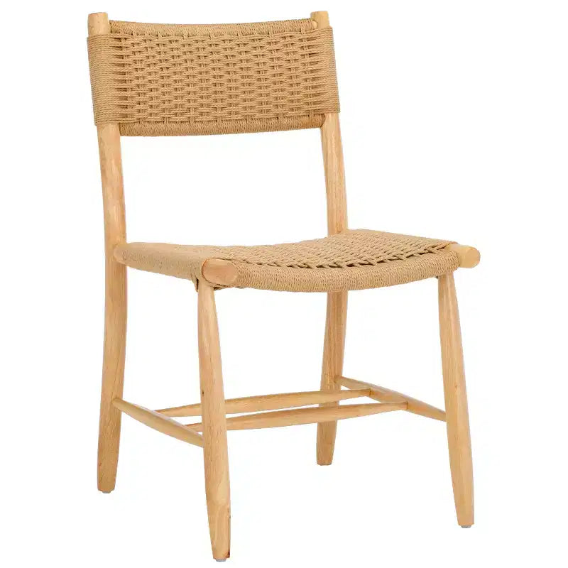 Hylos Rope Dining Chair (Set of 2) - DCH8803 - Natural/Light Blonde - Safavieh