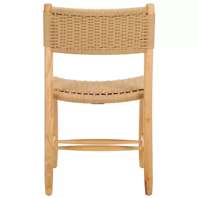 Hylos Rope Dining Chair (Set of 2) - DCH8803 - Natural/Light Blonde - Safavieh