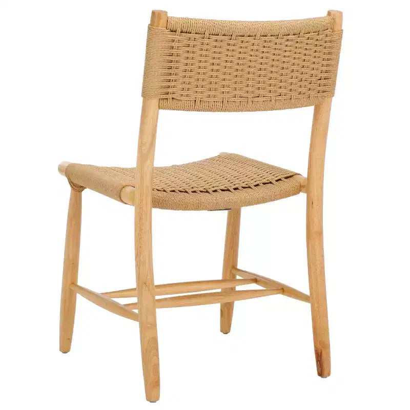Hylos Rope Dining Chair (Set of 2) - DCH8803 - Natural/Light Blonde - Safavieh