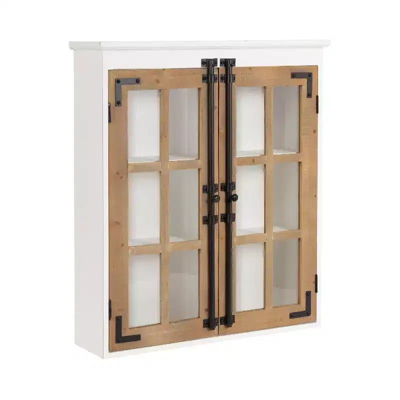 Kate and Laurel Hutchins Wooden Wall Cabinet, 24x28, White