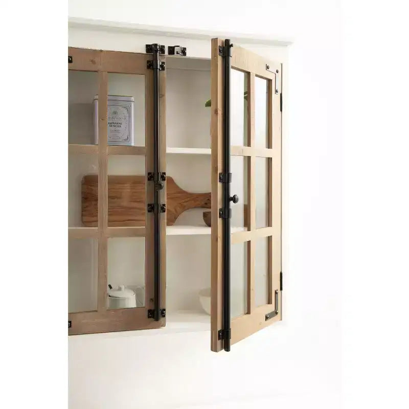 Kate and Laurel Hutchins Wooden Wall Cabinet, 24x28, White