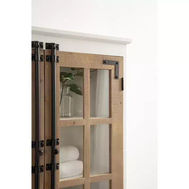 Kate and Laurel Hutchins Wooden Wall Cabinet, 24x28, White