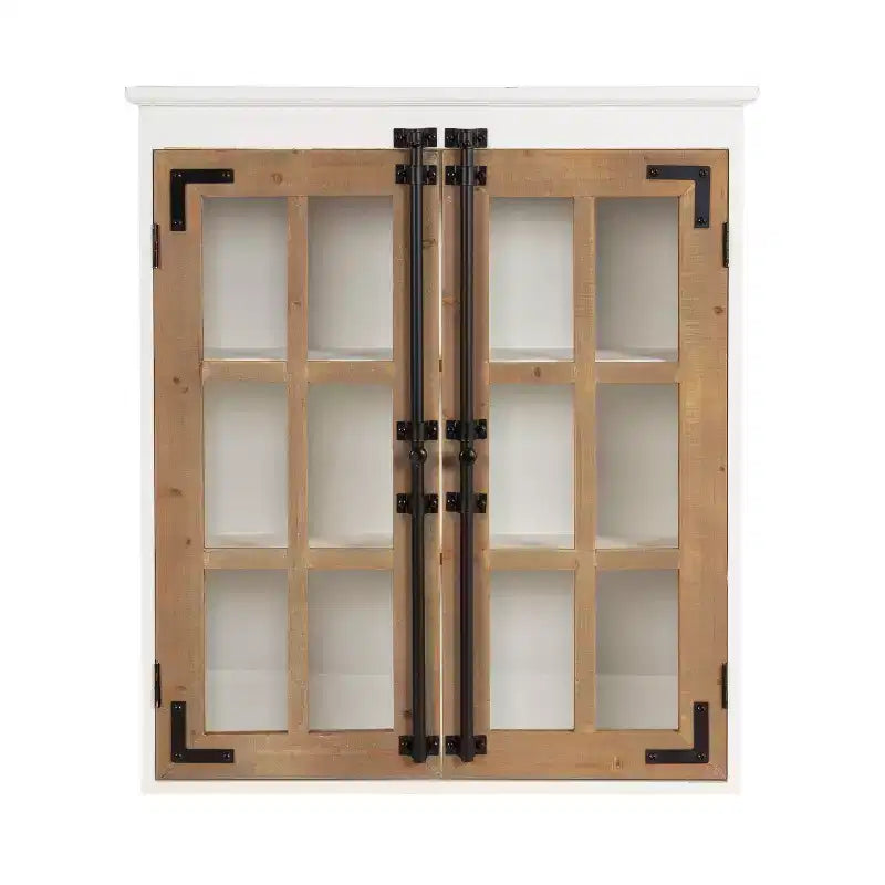 Kate and Laurel Hutchins Wooden Wall Cabinet, 24x28, White
