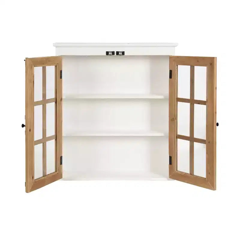 Kate and Laurel Hutchins Wooden Wall Cabinet, 24x28, White