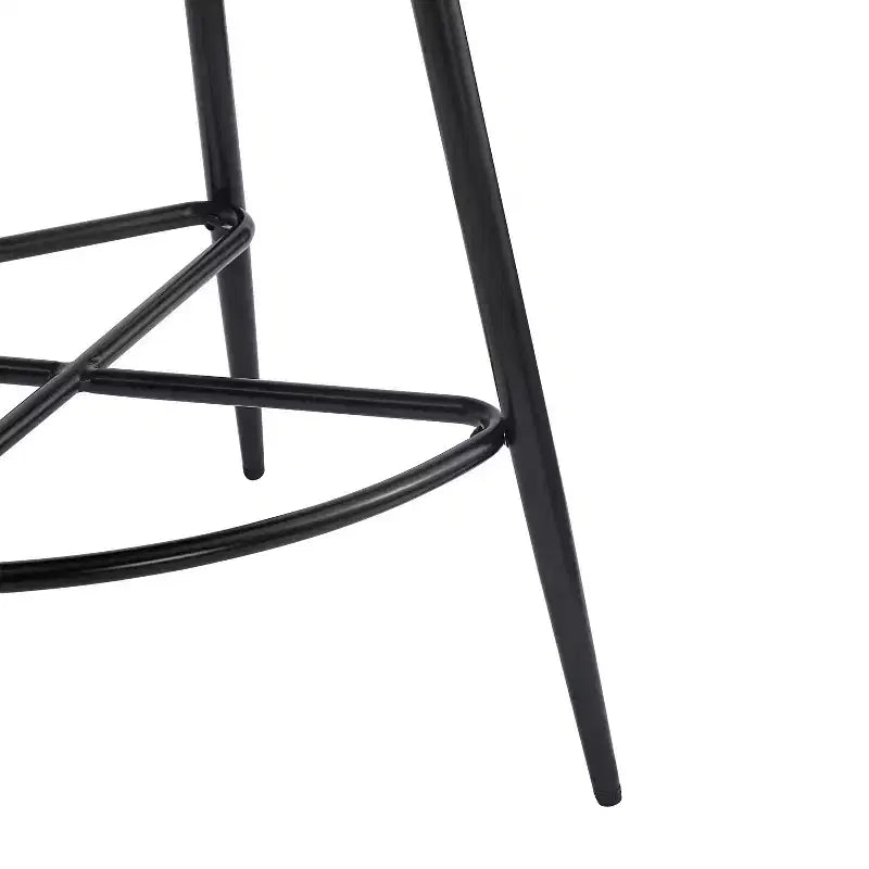 38.5''H Retro Swivel Counter Stools Set of 2, PU Accent Counter Chairs with Iron Frame, Footrest -ModernLuxe