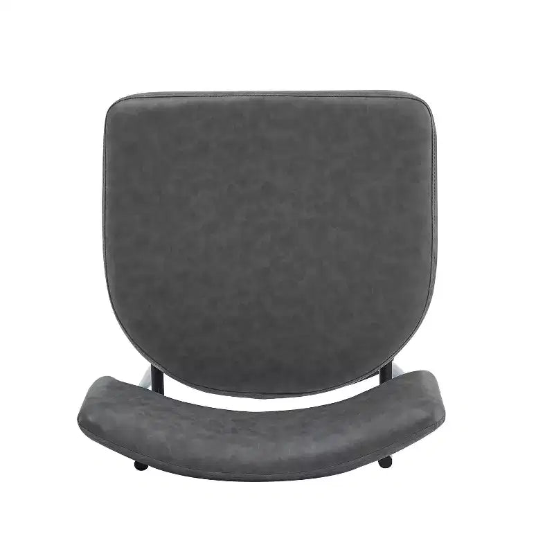38.5''H Retro Swivel Counter Stools Set of 2, PU Accent Counter Chairs with Iron Frame, Footrest -ModernLuxe