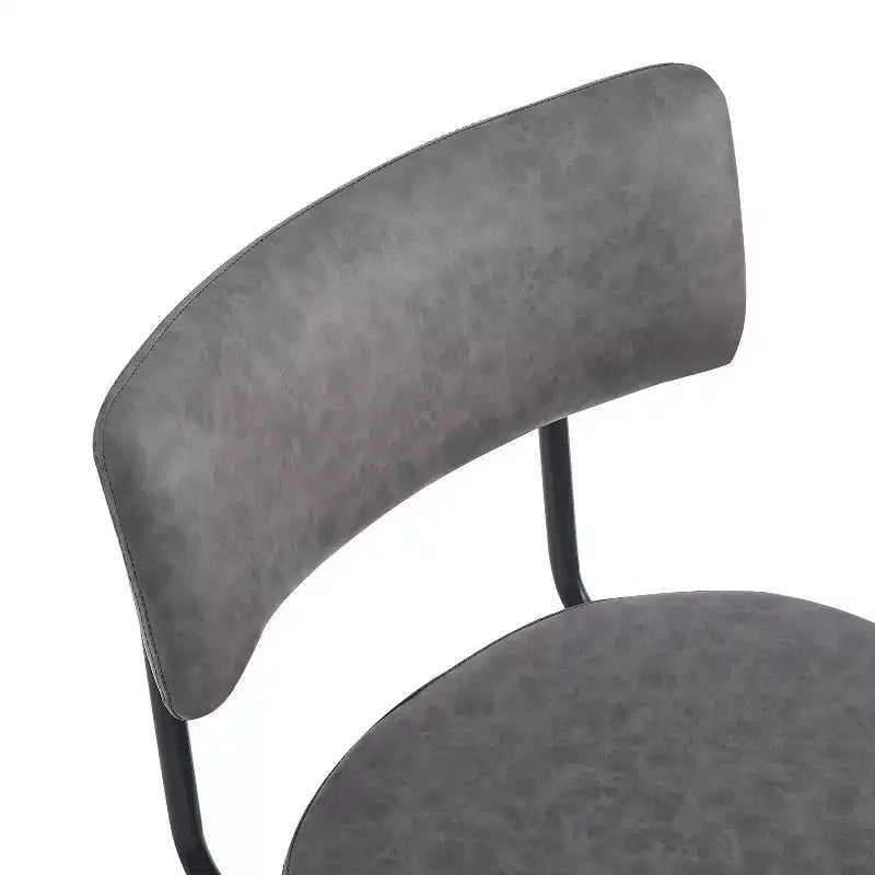 38.5''H Retro Swivel Counter Stools Set of 2, PU Accent Counter Chairs with Iron Frame, Footrest -ModernLuxe