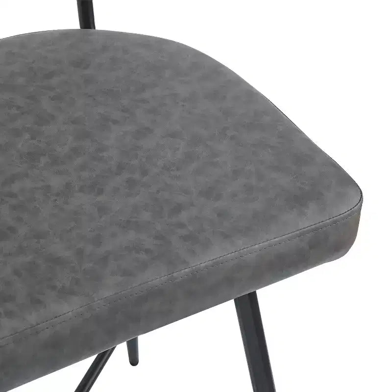 38.5''H Retro Swivel Counter Stools Set of 2, PU Accent Counter Chairs with Iron Frame, Footrest -ModernLuxe