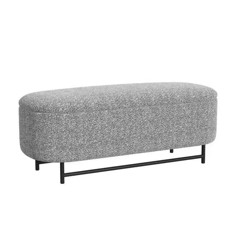 HomePop Ellipse Storage Bench with Metal Legs