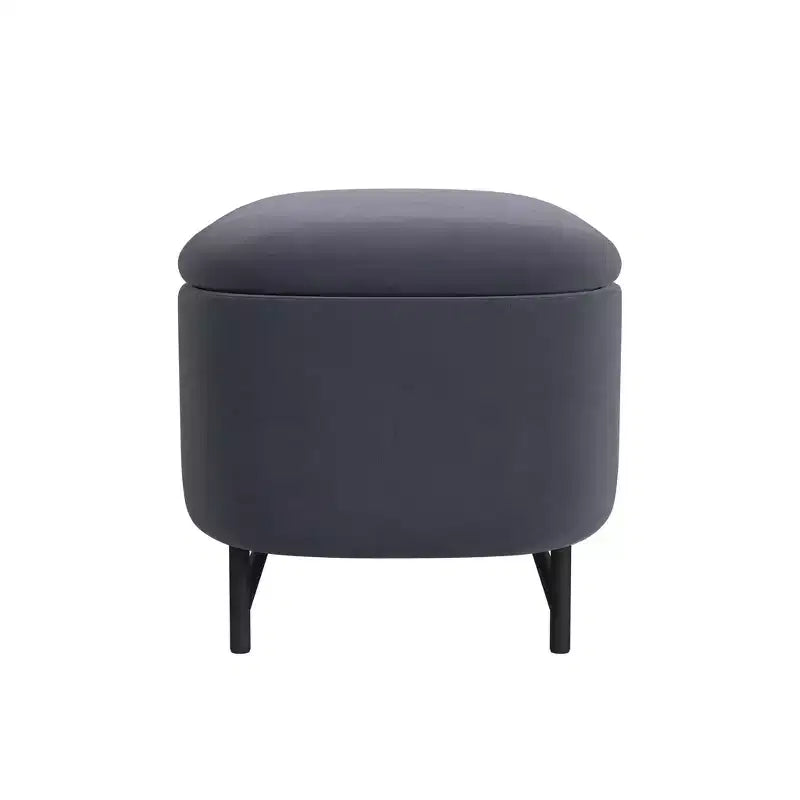 HomePop Ellipse Storage Bench with Metal Legs