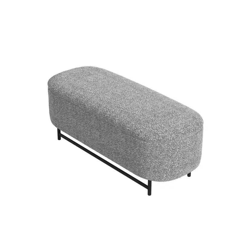HomePop Ellipse Storage Bench with Metal Legs