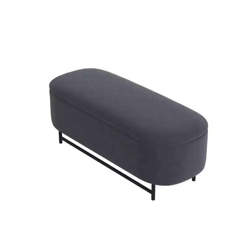 HomePop Ellipse Storage Bench with Metal Legs