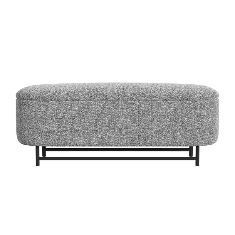 HomePop Ellipse Storage Bench with Metal Legs