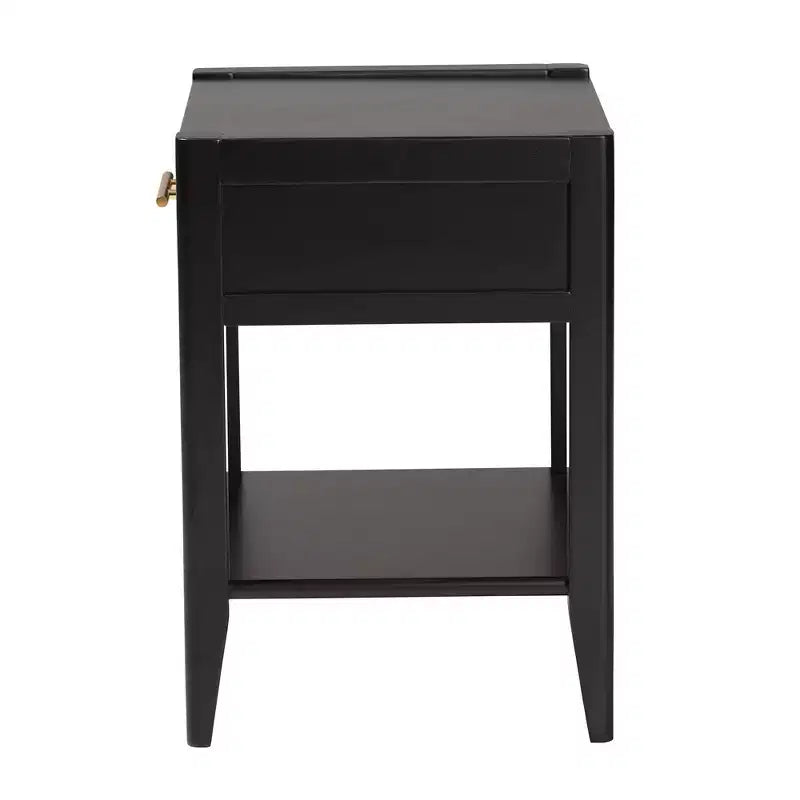 Baxton Studio Primrose Fluted Wood 6 Drawer Nightstand