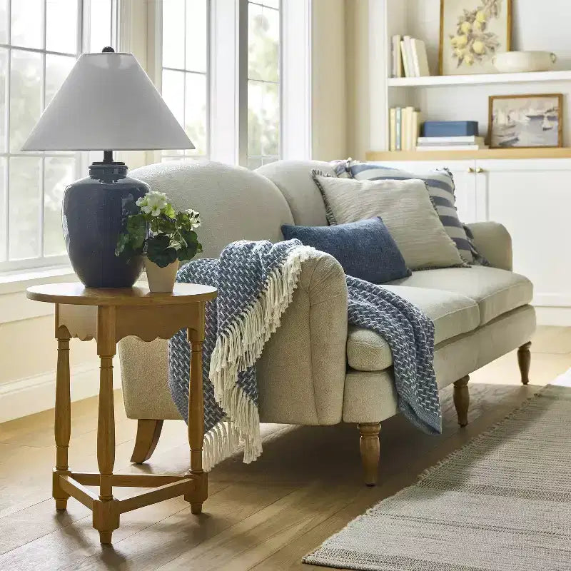 Scalloped Accent Table Light Oak (FA/KD) - Threshold designed with Studio McGee