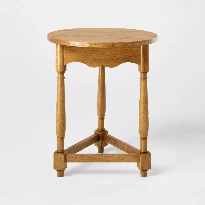 Scalloped Accent Table Light Oak (FA/KD) - Threshold designed with Studio McGee